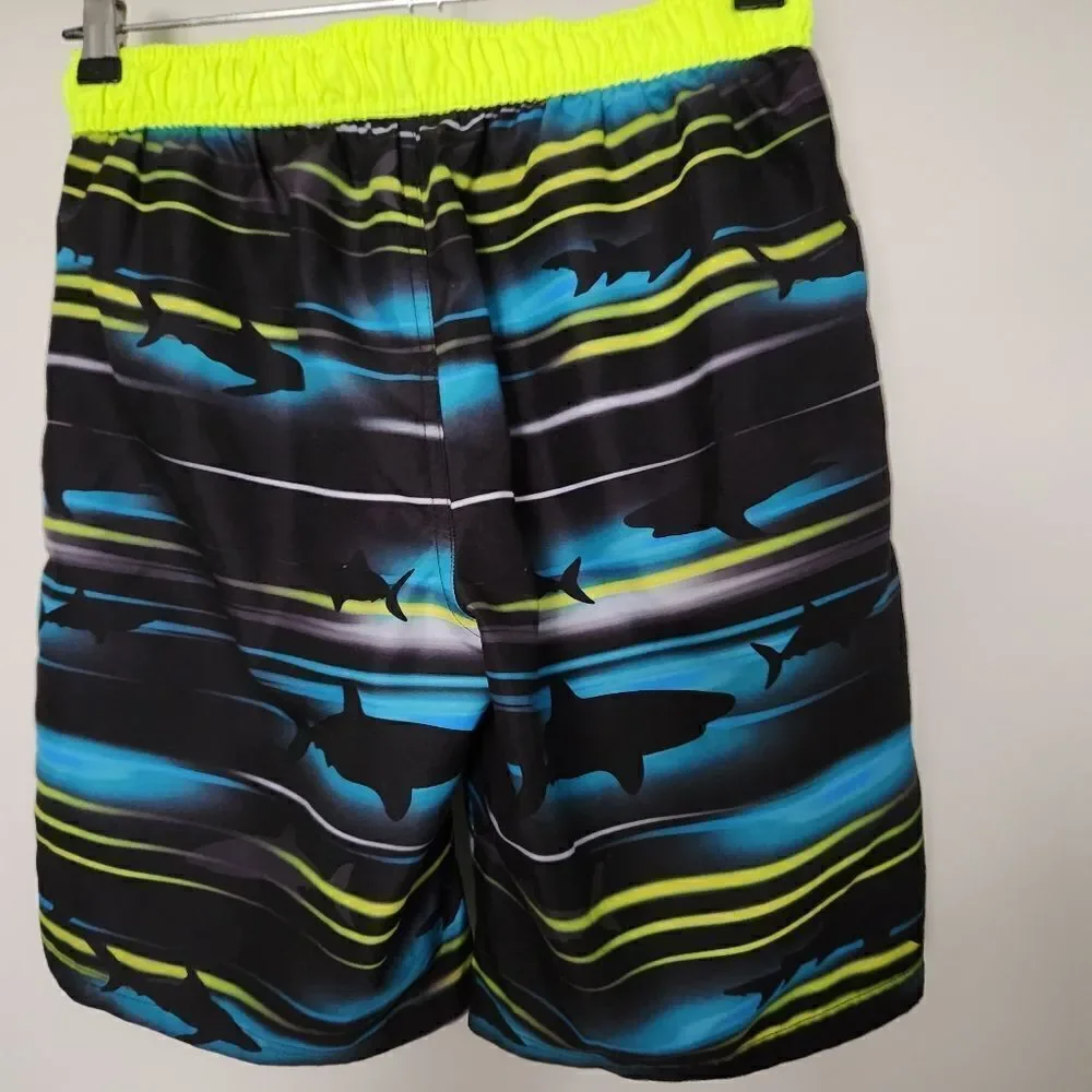 ZeroXPosur Boys Board Short Swim Trunks Shark Size Large 14/16